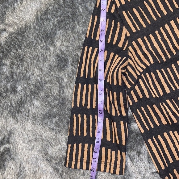 Piccadilly Tan black stripes  women’s tunic sweater top Sz Xs - Picture 7 of 13